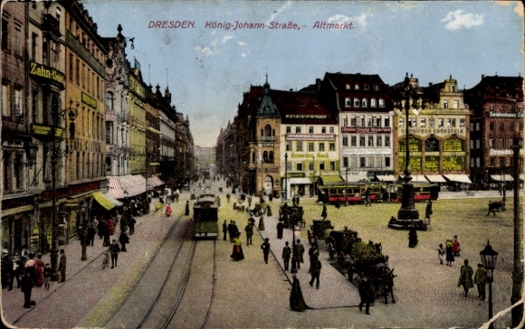 KP Dresden Stare Miasto, Altmarkt, król Johann-Strasse, tramwaj