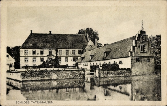 Ak Tatenhausen Bokel Halle in Westfalen, Schloss  s Gebäude, Wasseransicht