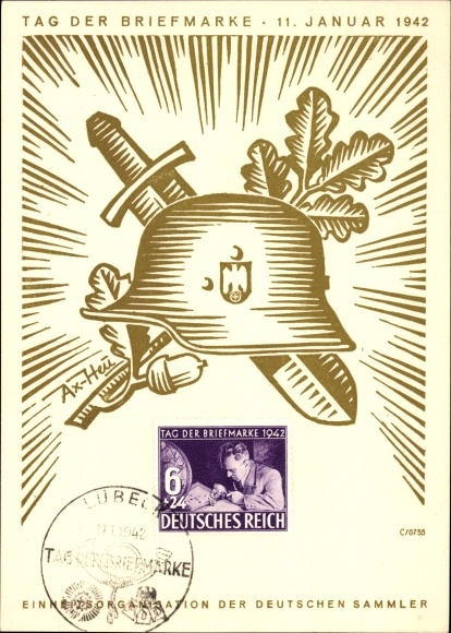Künstler Ak Axster Heudtlaß, Tag der Briefmarke 1942, KdF