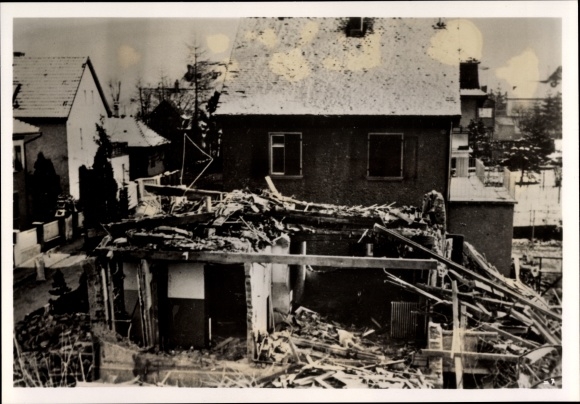 Photo Hoffmann Houses in Basel destroyed by British bombs, January 1941
