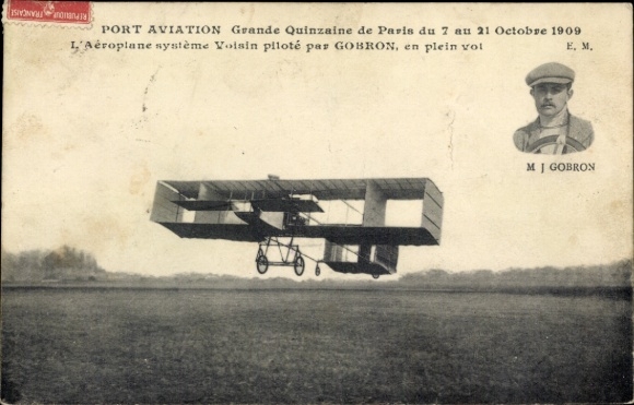 Ak Les Pionniers de l'air, L'Aéroplane Delagrange, im Flug, Flugplatz Savigny sur Orge