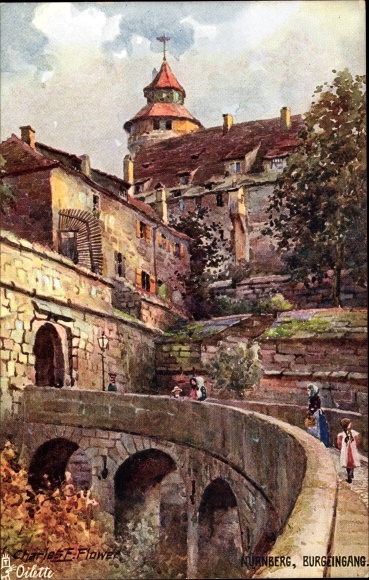 Artist PC Flower, C., Nuremberg in Middle Franconia, castle entrance