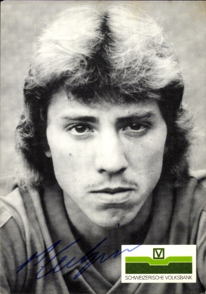 Autograph card football player Martin Jeitziner, FC Basel, autograph