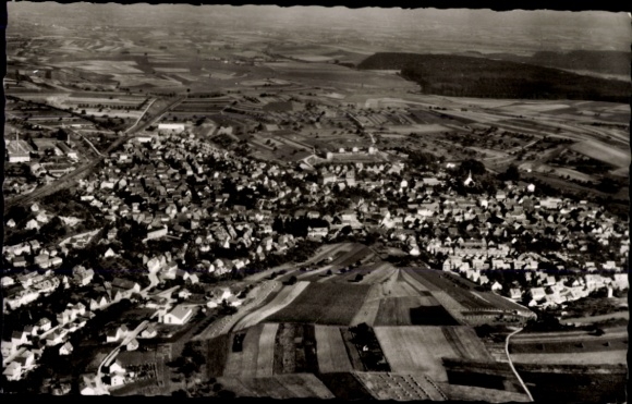 Postcard Ober Ramstadt in the Odenwald Hesse, aerial photograph