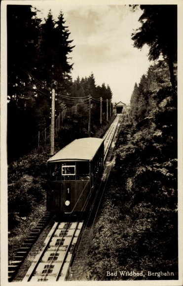 Ak Bad Wildbad im Schwarzwald, Bergbahn