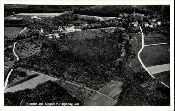 Postcard Rödgen Obersdorf Wilnsdorf in Siegerland, aerial photograph