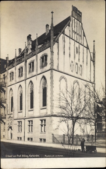 Art Nouveau PC Karlsruhe in Baden Württemberg, building, architect Hermann Billing
