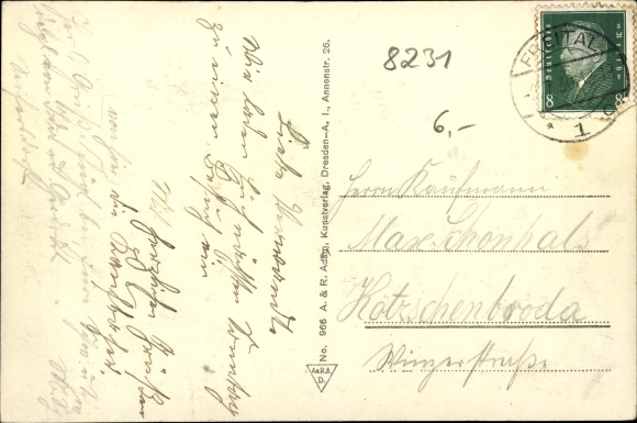 Postcard Seifersdorf Dippoldiswalde in the Eastern Ore Mountains, middle village with church