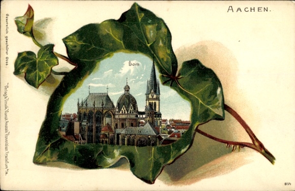 Efeublatt Litho Ak Aachen, Dom