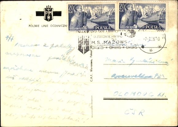 Ak-schip Mazowsze, eetkamer, danszaal, Polish Ocean Lines