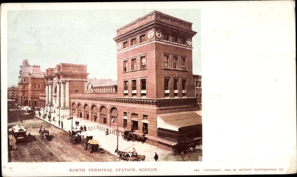 Postcard Boston Massachusetts USA, North Terminal Station