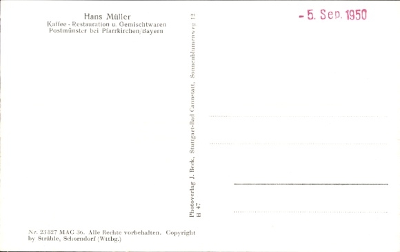 Ak Postmünster in Niederbayern, Fliegeraufnahme, Kaffee-Restauration Müller