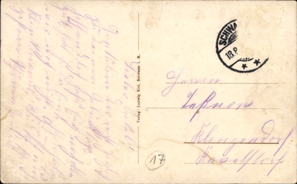Postcard Schwaan in Mecklenburg, Lindenbruch Community Center