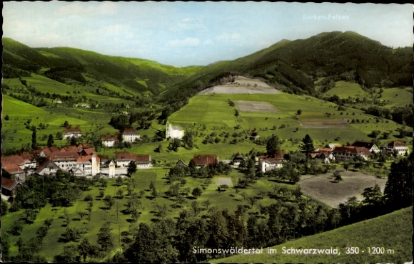 Postcard Simonswald in the Black Forest, general view, Simonswäldertal