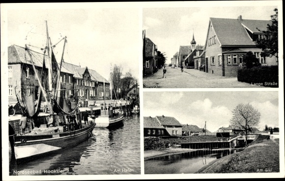 PC Hooksiel Wangerland Friesland, harbor section, on the sewer, long street