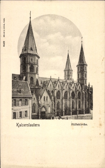 Postcard Kaiserslautern in the Palatinate, collegiate church, towers, architecture
