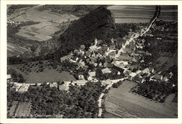 Ak Türkheim in Zwaben, luchtfoto