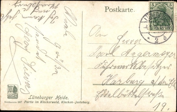 PC Jesteburg in the district of Harburg, lot in Kleckerwald, Klecken Jesteburg, heath series 267