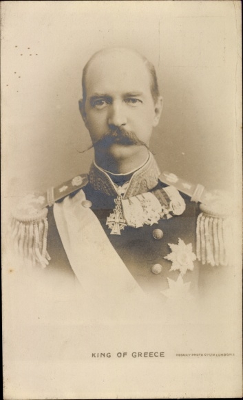Postcard King George I of Greece