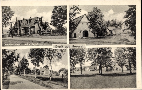 Ak Heessel Hemmoor in de wijk Cuxhaven, uitzicht op de stad, winkel