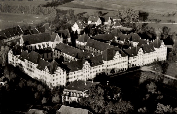 Postcard Salem in the Bodenseekreis Baden, aerial photograph, Gasthof zum Schwanen