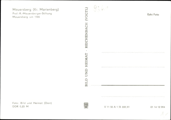 PC Mauersberg Kreis Marienberg, model of the city around 1926, winter, Prof. R. Mauersberger Foundation