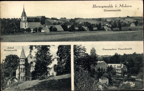 PC Herzogswalde Wilsdruff Saxony, general view, Herzogswalde Castle, convalescent home
