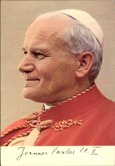 Postcard Pope John Paul II, portrait