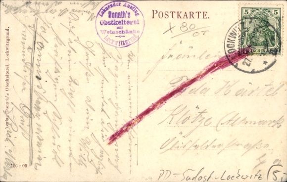 Postcard Dresden Lockwitz, Lockwitzgrund, Donath's fruit wine tavern and fruit press