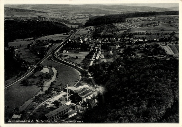 Postcard Kleinsteinbach Pfinztal am Kraichgau, aerial photograph