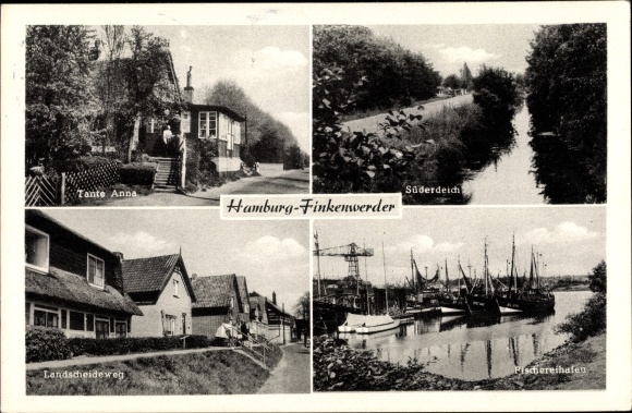 PC Hamburg Mitte Finkenwerder, Aunt Anna, Süderdeich, fishing port, Landscheideweg