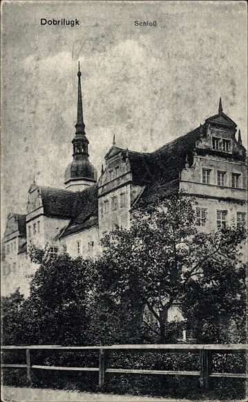 Postcard Dobrilugk Doberlug Kirchhain in Brandenburg, castle