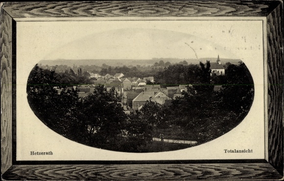 Präge Passepartout Ak Hetzerath in der Eifel, Totalansicht