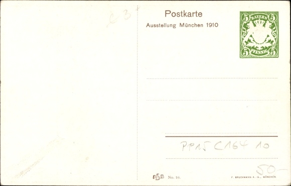 Kunstenaar postwaardestuk ansichtkaart Frauendorfer Mühlthaler, meisje met gitaar, tentoonstelling München 1910