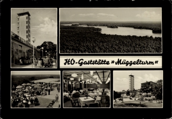 Ak Berlin Köpenick, HO Gaststätte Müggelturm, Panorama