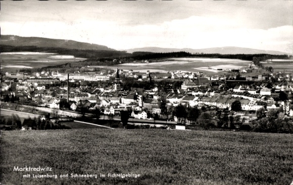 KP Marktredwitz w Fichtelgebirge, panorama, Luisenburg, Schneeberg