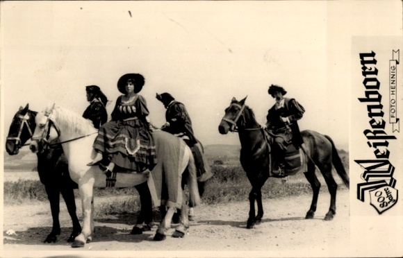 Photo Weißenborn in the Ore Mountains, 800th anniversary of the town, rider on horseback