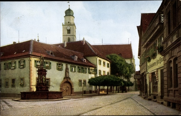 Postcard Bad Mergentheim in Tauberfranken, near the hospital