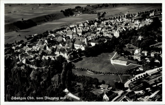 Ak Schongau in Opper-Beieren, luchtfoto