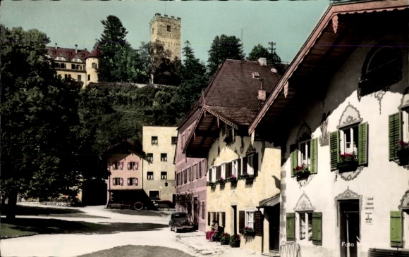 Postcard Neubeuern in Upper Bavaria, partial view