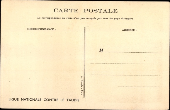 Artist Postcard Poulbot, Francisque, Mom needs the ironing board