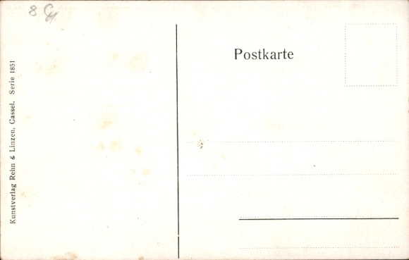 Artist Postcard Kittens playing with a salamander
