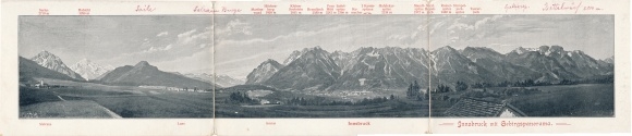Klapp Künstler Ak Wagner, Richard, Innsbruck in Tirol, Stadt und Umgebung, Alpenpanorama