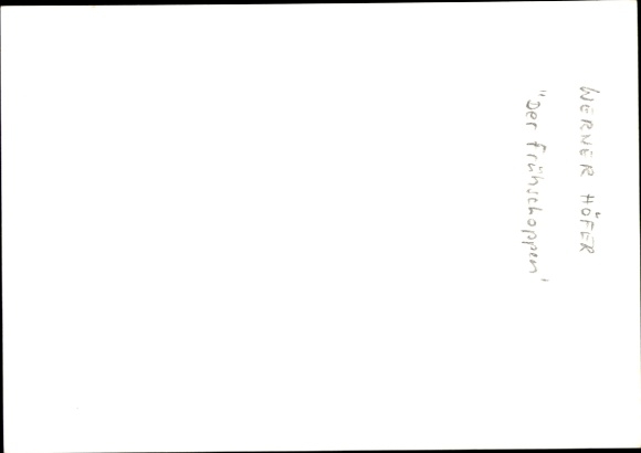Postcard journalist and television presenter Werner Höfer, portrait, autograph