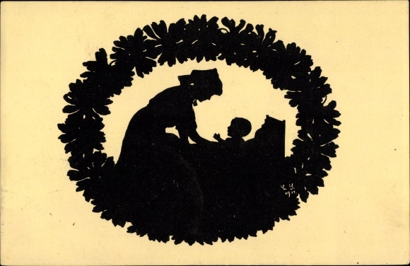 Paper cut artist PC Streubel, Charlotte, Chemnitz Margueriten Day 1911, crib, Albert Verein