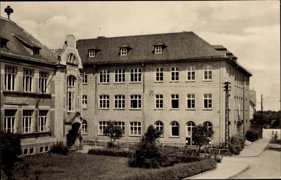 Postcard Hermsdorf in Thuringia, Peace School