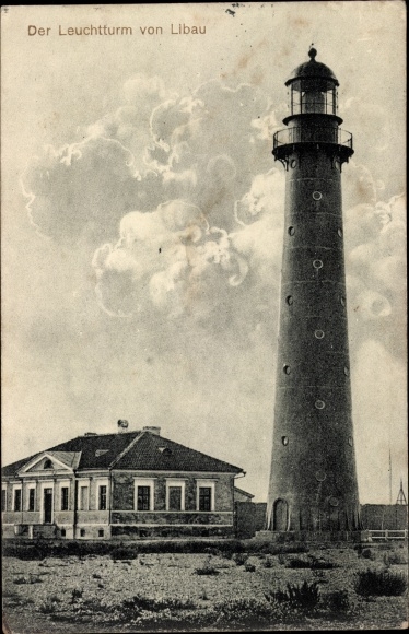 Postcard Liepaja Libau Latvia, Lighthouse