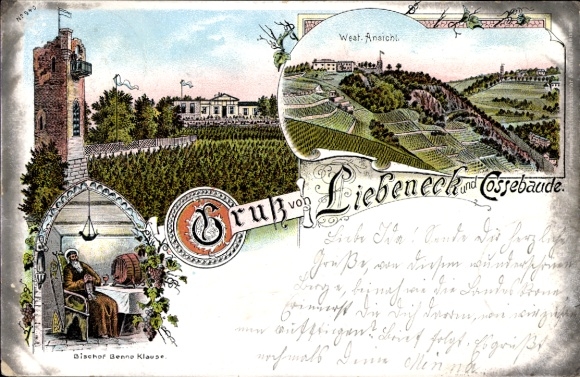 Chromo-Litho Dresden West Mobschatz, Liebeneck and Cossebaude, Bisschof