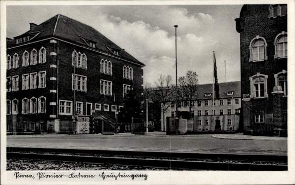 Ak Pirna an der Elbe, Pionier-Kaserne