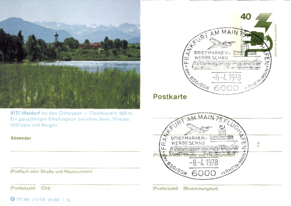 Ak Iffeldorf Oberbayern, Iffeldorf am Osterseen, Opper-Beieren, vakantieoord, meren, weilanden, bossen
